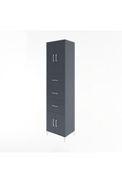 Hyperion Dolap 2 Raflı 3 Çekmeceli 4 Kapaklı 60x44x243 Antrasit-Antrasit