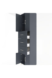 Hyperion Dolap 2 Raflı 3 Çekmeceli 4 Kapaklı 60x44x243 Antrasit-Antrasit