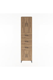 Hyperion Dolap 2 Raflı 3 Çekmeceli 4 Kapaklı 60x44x243 Çam-Çam