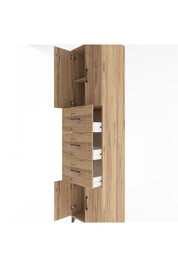 Hyperion Dolap 2 Raflı 3 Çekmeceli 4 Kapaklı 60x44x243 Çam-Çam