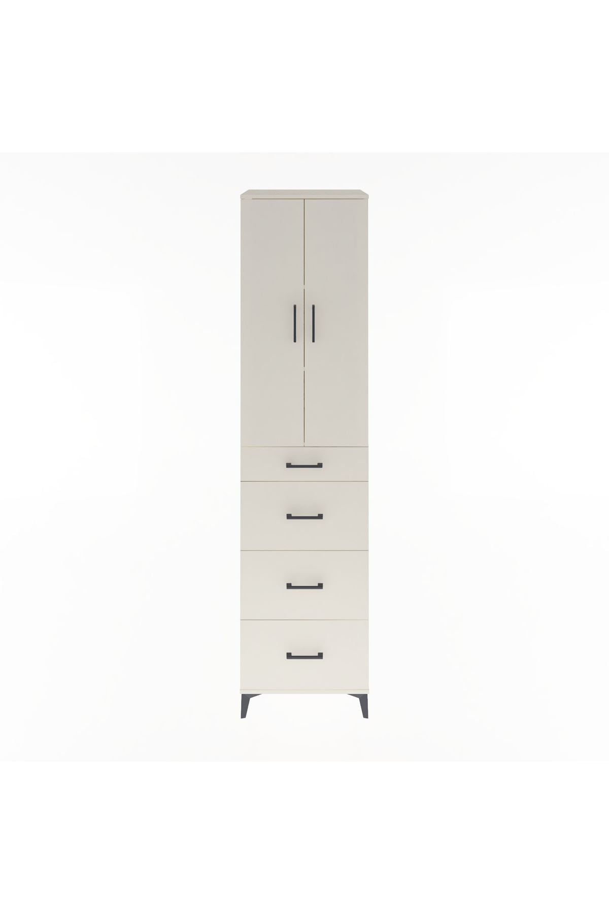 Hyperion Dolap 3 Raflı 4 Çekmeceli 2 Kapaklı 60x44x243 - S65M074V1B