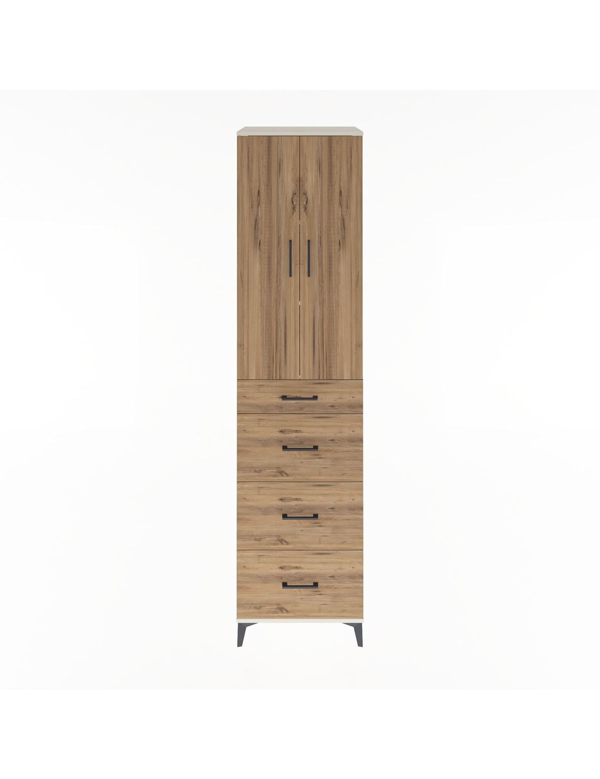 Hyperion Dolap 3 Raflı 4 Çekmeceli 2 Kapaklı 60x44x243 Aytaşı-Çam