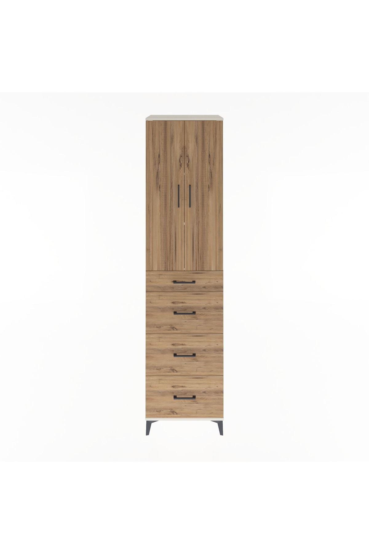 Hyperion Dolap 3 Raflı 4 Çekmeceli 2 Kapaklı 60x44x243 Aytaşı-Çam