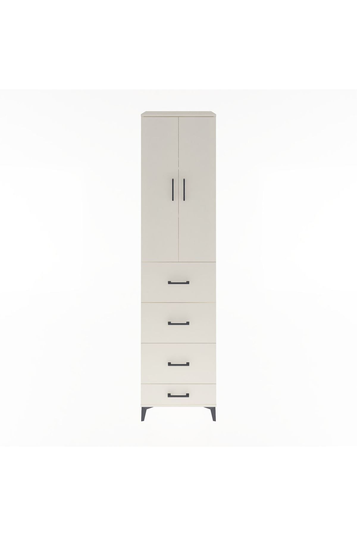 Hyperion Dolap 3 Raflı 4 Çekmeceli 2 Kapaklı 60x44x243 Aytaşı-Aytaşı