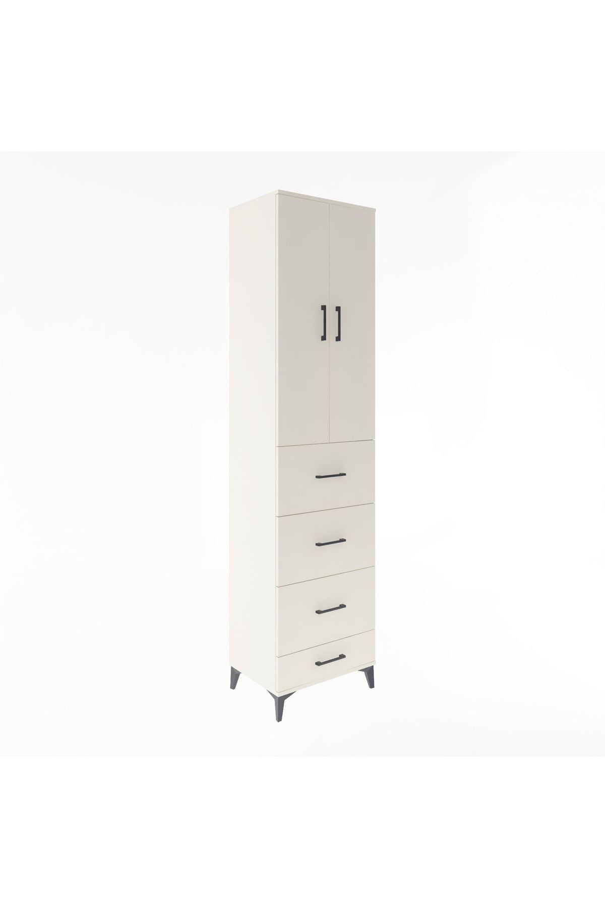 Hyperion Dolap 3 Raflı 4 Çekmeceli 2 Kapaklı 60x44x243 Aytaşı-Aytaşı