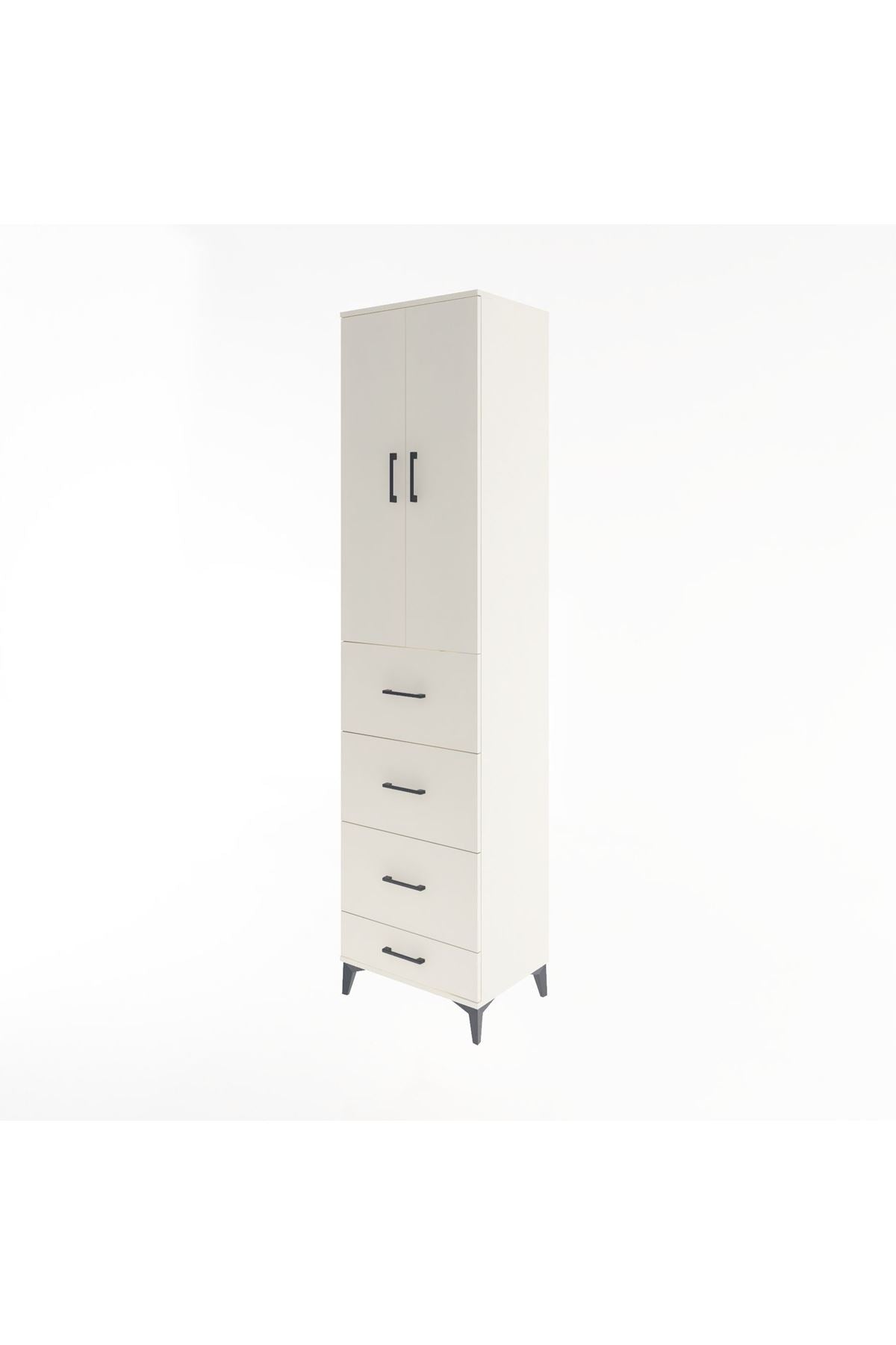 Hyperion Dolap 3 Raflı 4 Çekmeceli 2 Kapaklı 60x44x243 Aytaşı-Aytaşı