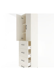 Hyperion Dolap 3 Raflı 4 Çekmeceli 2 Kapaklı 60x44x243 Aytaşı-Aytaşı