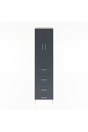 Hyperion Dolap 3 Raflı 4 Çekmeceli 2 Kapaklı 60x44x243 Aytaşı-Antrasit