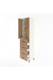 Hyperion Dolap 3 Raflı 4 Çekmeceli 2 Kapaklı 60x44x243 - S65M075V3B