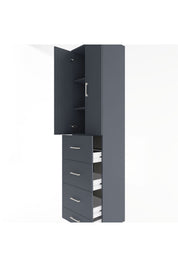 Hyperion Dolap 3 Raflı 4 Çekmeceli 2 Kapaklı 60x44x243 - S65M075V5B