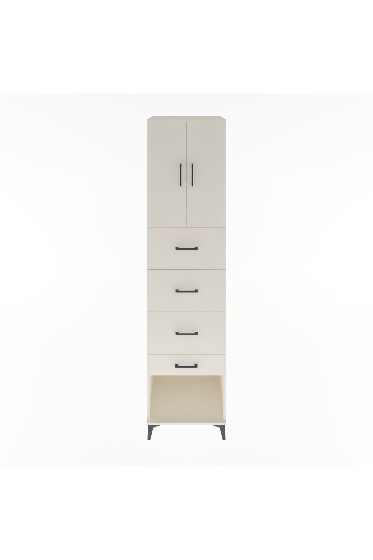 Hyperion Dolap 2 Raflı 4 Çekmeceli 2 Kapaklı 60x44x243 Aytaşı-Aytaşı