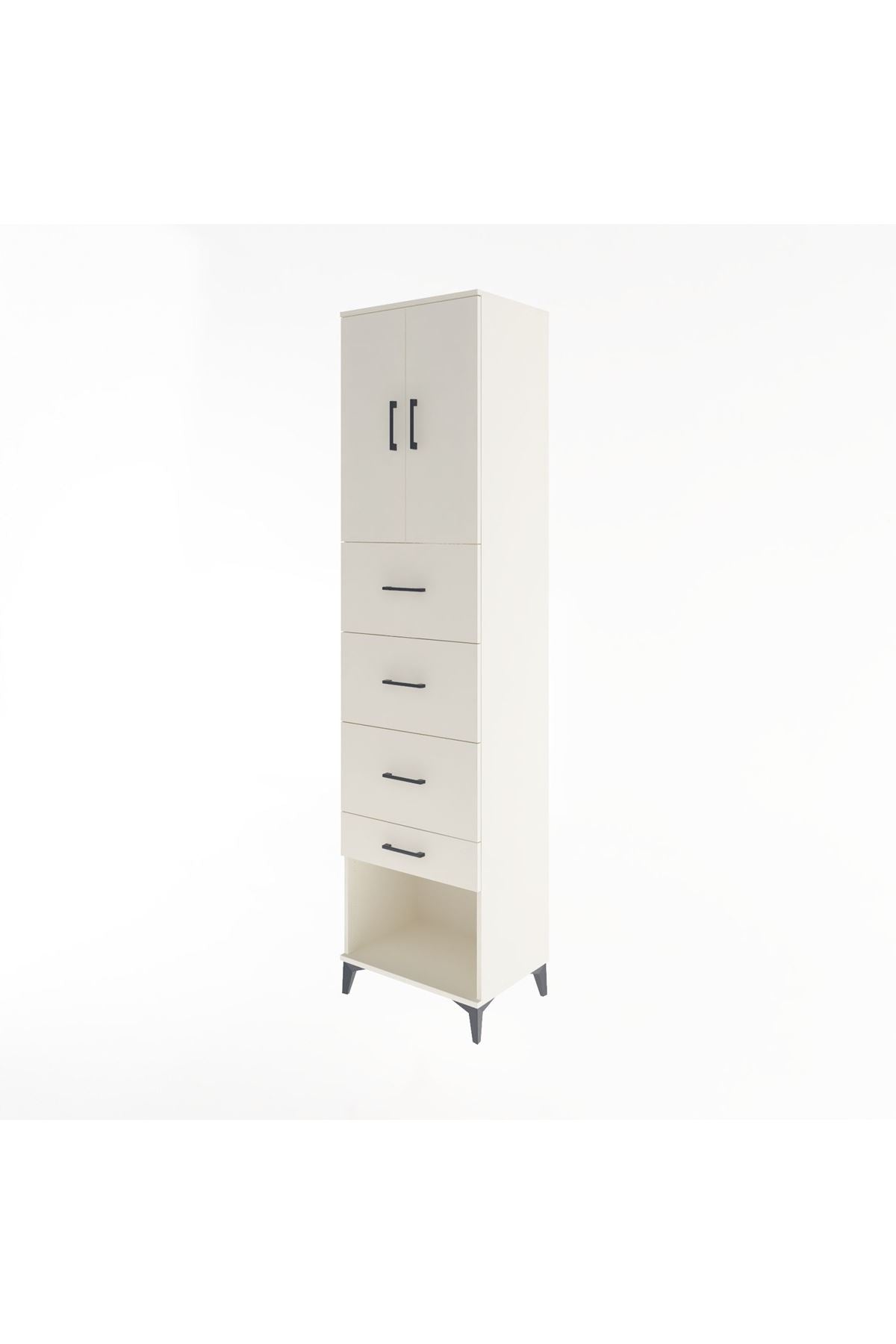 Hyperion Dolap 2 Raflı 4 Çekmeceli 2 Kapaklı 60x44x243 Aytaşı-Aytaşı