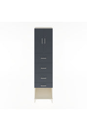 Hyperion Dolap 2 Raflı 4 Çekmeceli 2 Kapaklı 60x44x243 Aytaşı-Antrasit
