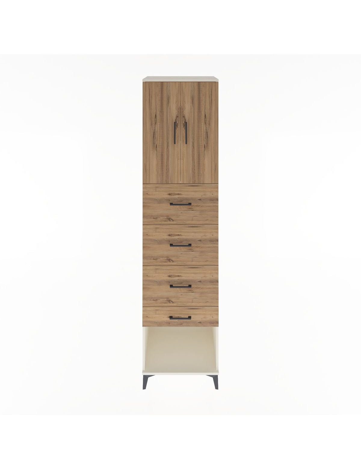 Hyperion Dolap 2 Raflı 4 Çekmeceli 2 Kapaklı 60x44x243 Aytaşı-Çam