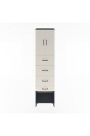 Hyperion Dolap 2 Raflı 4 Çekmeceli 2 Kapaklı 60x44x243 Antrasit-Aytaşı