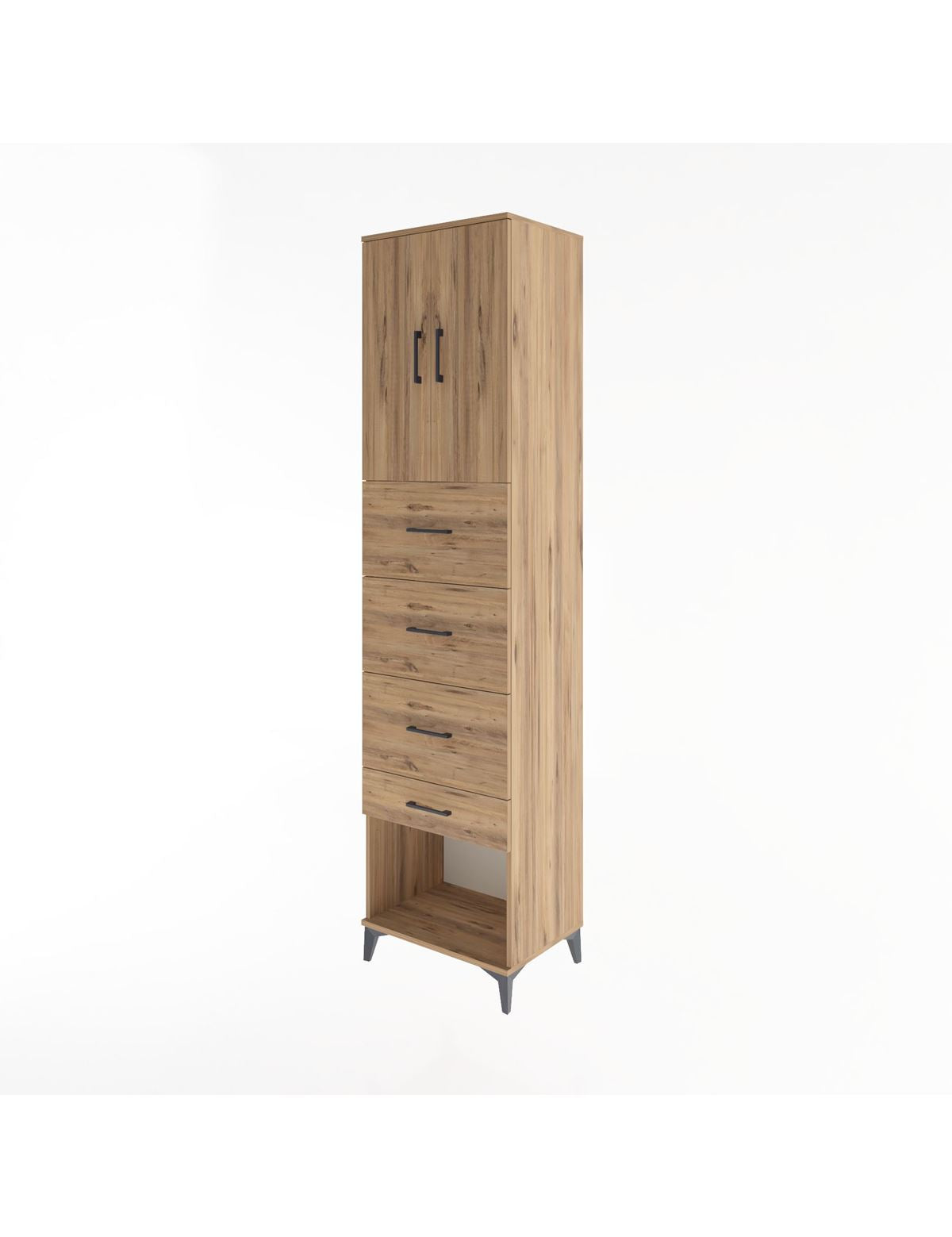 Hyperion Dolap 2 Raflı 4 Çekmeceli 2 Kapaklı 60x44x243 - S65M076V9B