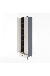 Hyperion Dolap 6 Raflı Tek Çekmeceli 2 Kapaklı 60x44x243 Antrasit-Aytaşı