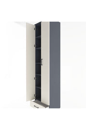 Hyperion Dolap 6 Raflı Tek Çekmeceli 2 Kapaklı 60x44x243 Antrasit-Aytaşı