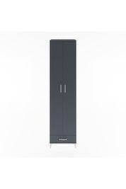 Hyperion Dolap 6 Raflı Tek Çekmeceli 2 Kapaklı 60x44x243 Antrasit-Antrasit