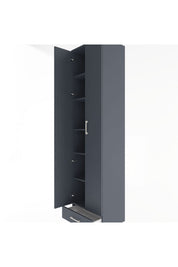Hyperion Dolap 6 Raflı Tek Çekmeceli 2 Kapaklı 60x44x243 Antrasit-Antrasit