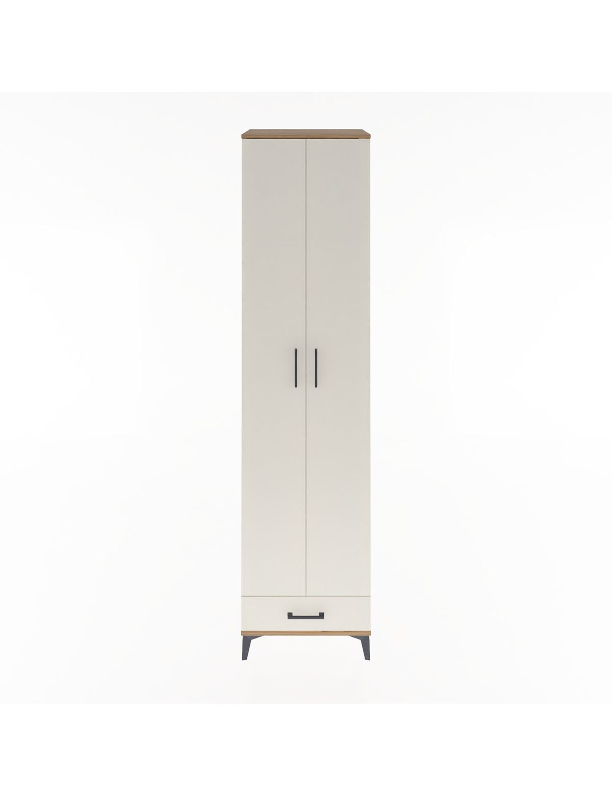 Hyperion Dolap 6 Raflı Tek Çekmeceli 2 Kapaklı 60x44x243 Çam-Aytaşı