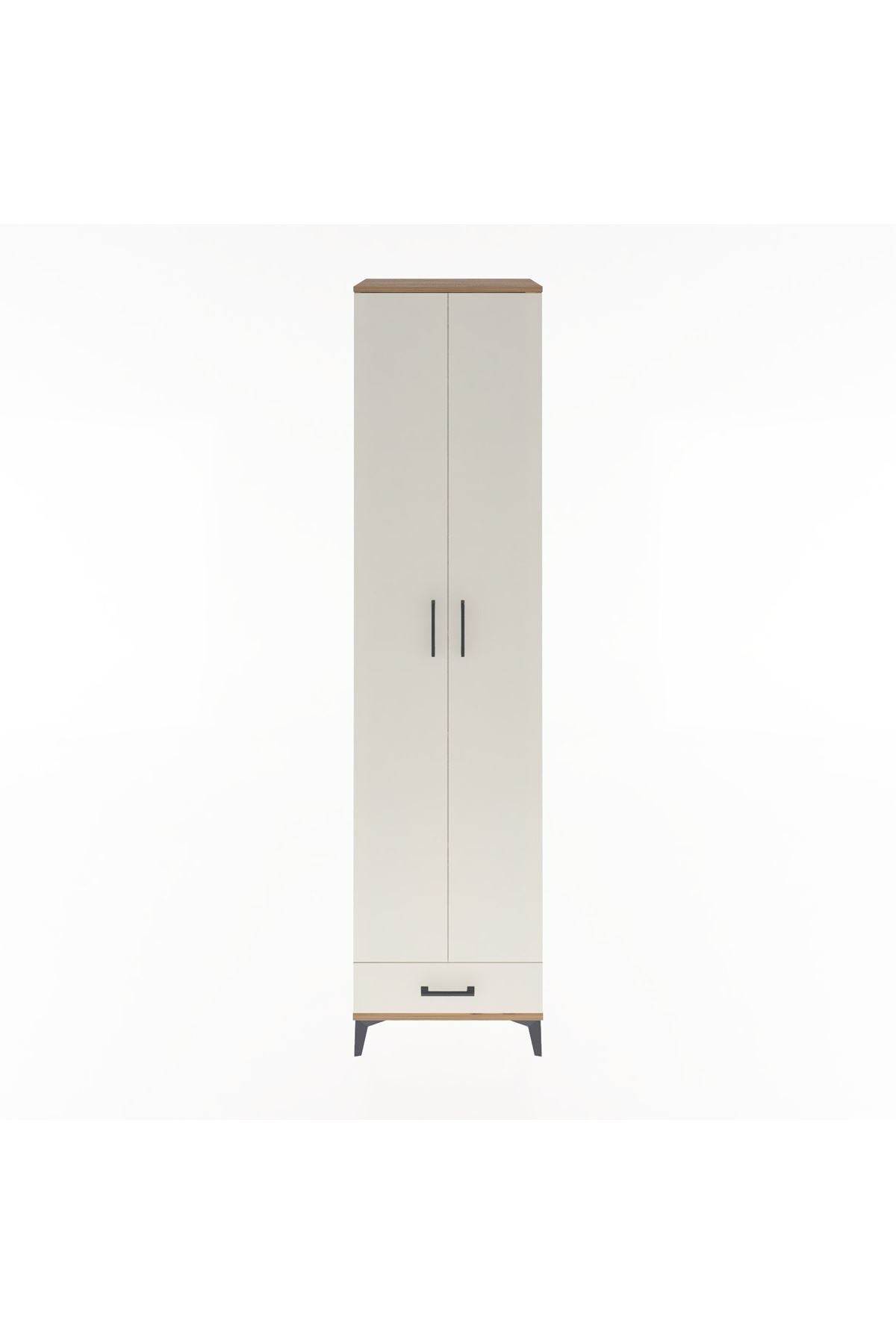 Hyperion Dolap 6 Raflı Tek Çekmeceli 2 Kapaklı 60x44x243 Çam-Aytaşı