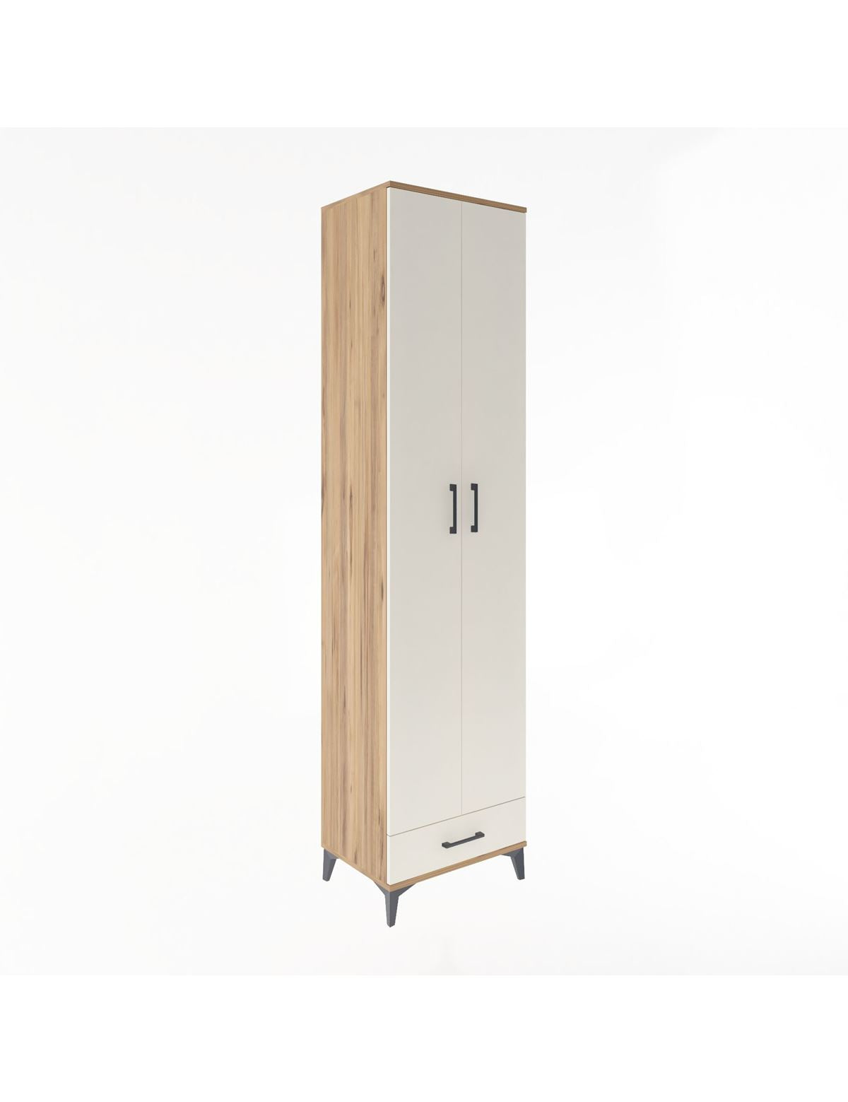 Hyperion Dolap 6 Raflı Tek Çekmeceli 2 Kapaklı 60x44x243 Çam-Aytaşı