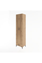 Hyperion Dolap 6 Raflı Tek Çekmeceli 2 Kapaklı 60x44x243 Çam-Çam