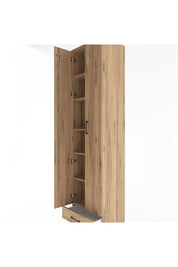 Hyperion Dolap 6 Raflı Tek Çekmeceli 2 Kapaklı 60x44x243 Çam-Çam