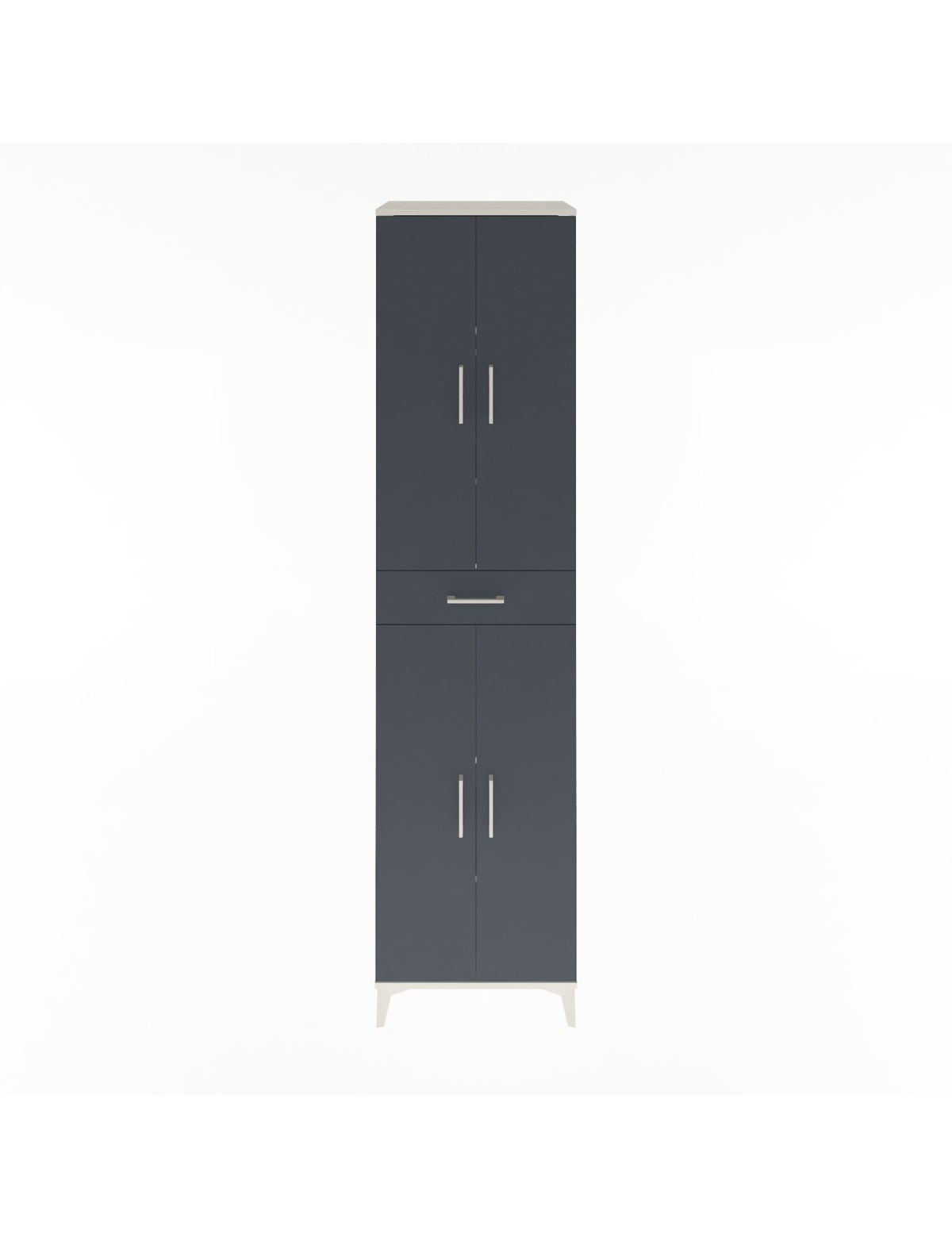 Hyperion Dolap 5 Raflı Tek Çekmeceli 4 Kapaklı 60x44x243 Aytaşı-Antrasit