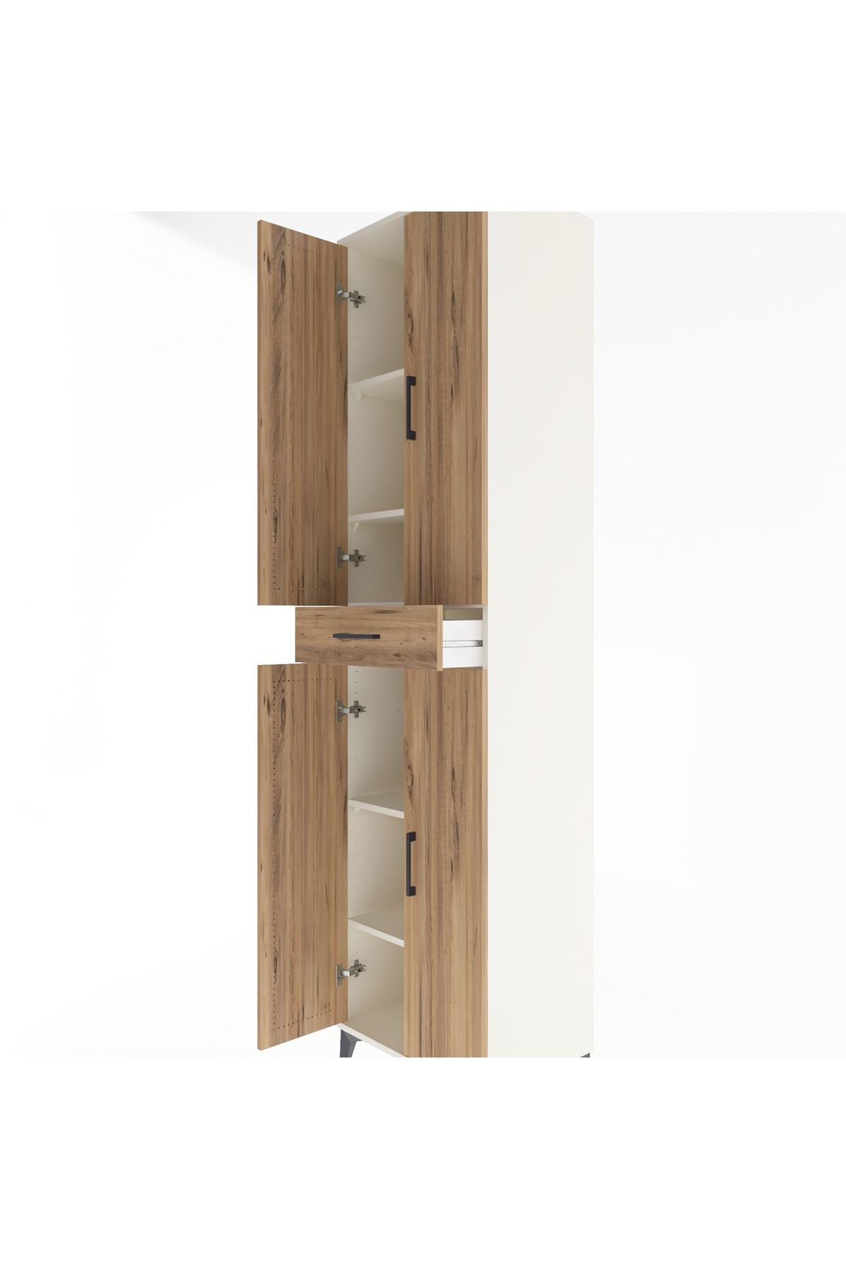 Hyperion Dolap 5 Raflı Tek Çekmeceli 4 Kapaklı 60x44x243 Aytaşı-Çam