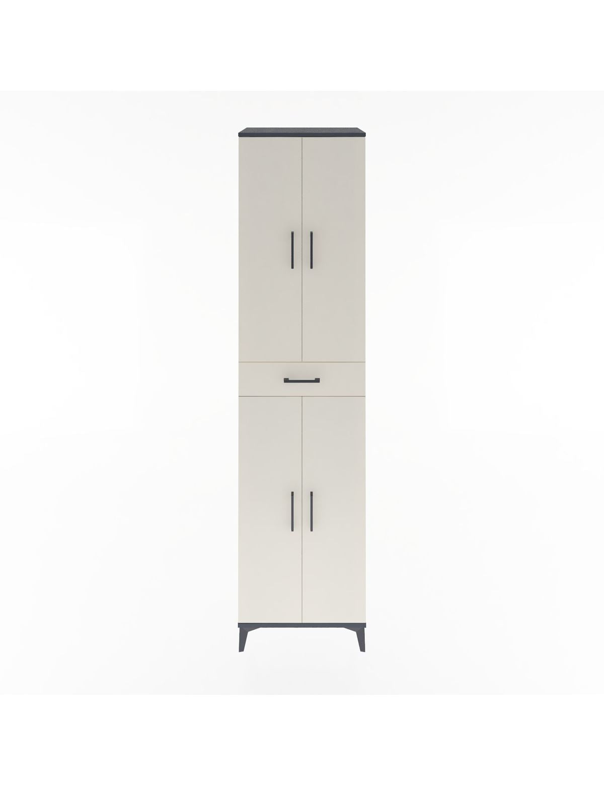 Hyperion Dolap 5 Raflı Tek Çekmeceli 4 Kapaklı 60x44x243 Antrasit-Aytaşı