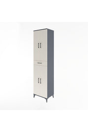 Hyperion Dolap 5 Raflı Tek Çekmeceli 4 Kapaklı 60x44x243 Antrasit-Aytaşı