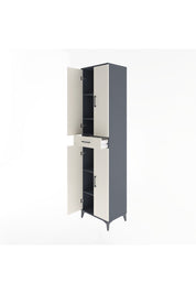 Hyperion Dolap 5 Raflı Tek Çekmeceli 4 Kapaklı 60x44x243 Antrasit-Aytaşı