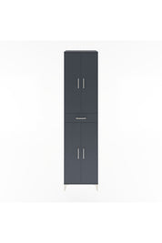 Hyperion Dolap 5 Raflı Tek Çekmeceli 4 Kapaklı 60x44x243 Antrasit-Antrasit
