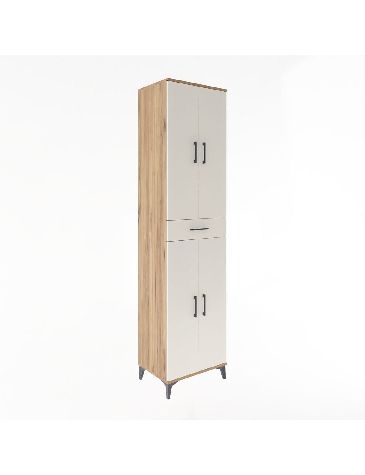 Hyperion Dolap 5 Raflı Tek Çekmeceli 4 Kapaklı 60x44x243 Çam-Aytaşı