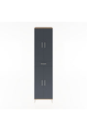 Hyperion Dolap 5 Raflı Tek Çekmeceli 4 Kapaklı 60x44x243 Çam-Antrasit