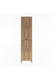 Hyperion Dolap 5 Raflı Tek Çekmeceli 4 Kapaklı 60x44x243 Çam-Çam