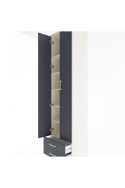 Hyperion Dolap 6 Raflı 2 Çekmeceli 2 Kapaklı 60x44x243 Aytaşı-Antrasit