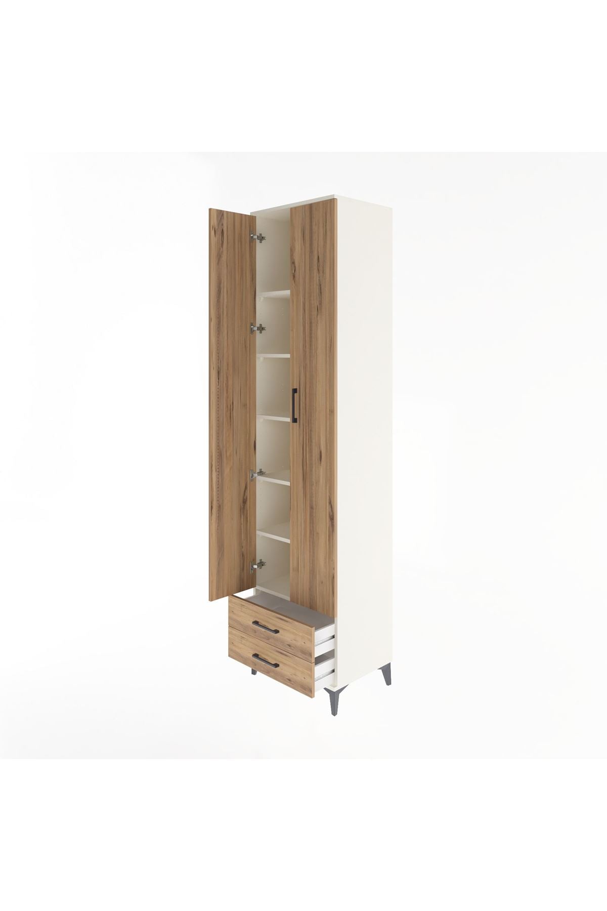 Hyperion Dolap 6 Raflı 2 Çekmeceli 2 Kapaklı 60x44x243 Aytaşı-Çam