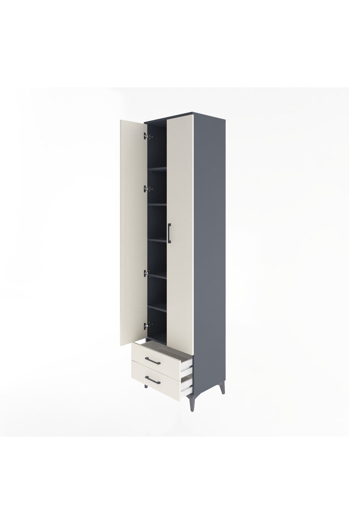 Hyperion Dolap 6 Raflı 2 Çekmeceli 2 Kapaklı 60x44x243 - S65M079V4B