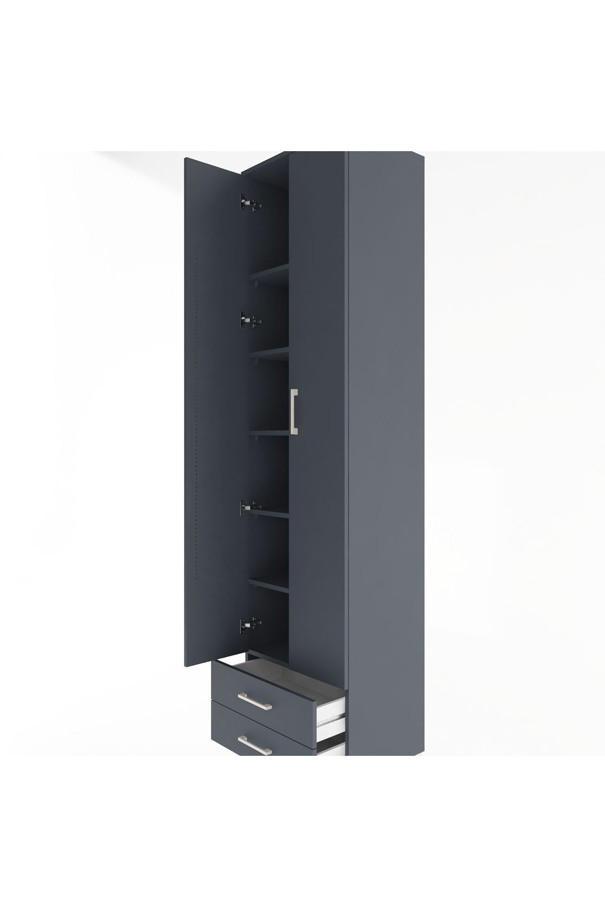 Hyperion Dolap 6 Raflı 2 Çekmeceli 2 Kapaklı 60x44x243 - S65M079V5B