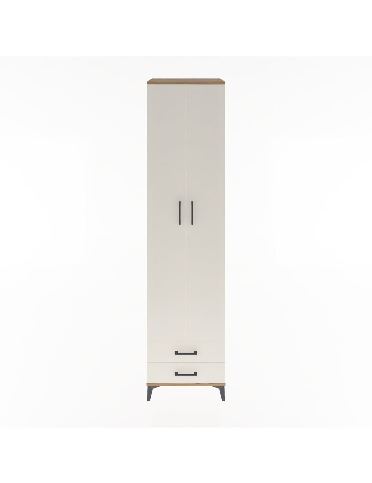 Hyperion Dolap 6 Raflı 2 Çekmeceli 2 Kapaklı 60x44x243 Çam-Aytaşı