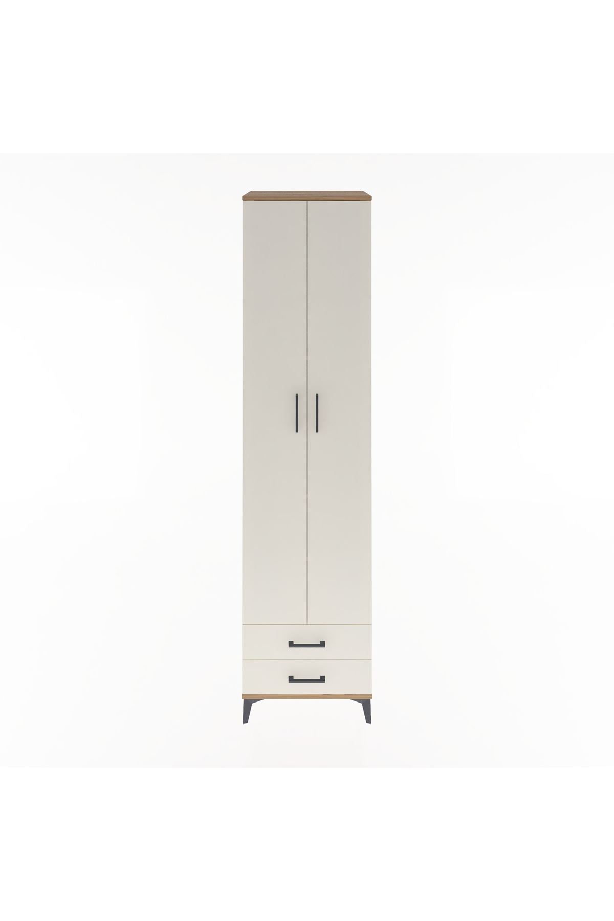 Hyperion Dolap 6 Raflı 2 Çekmeceli 2 Kapaklı 60x44x243 Çam-Aytaşı