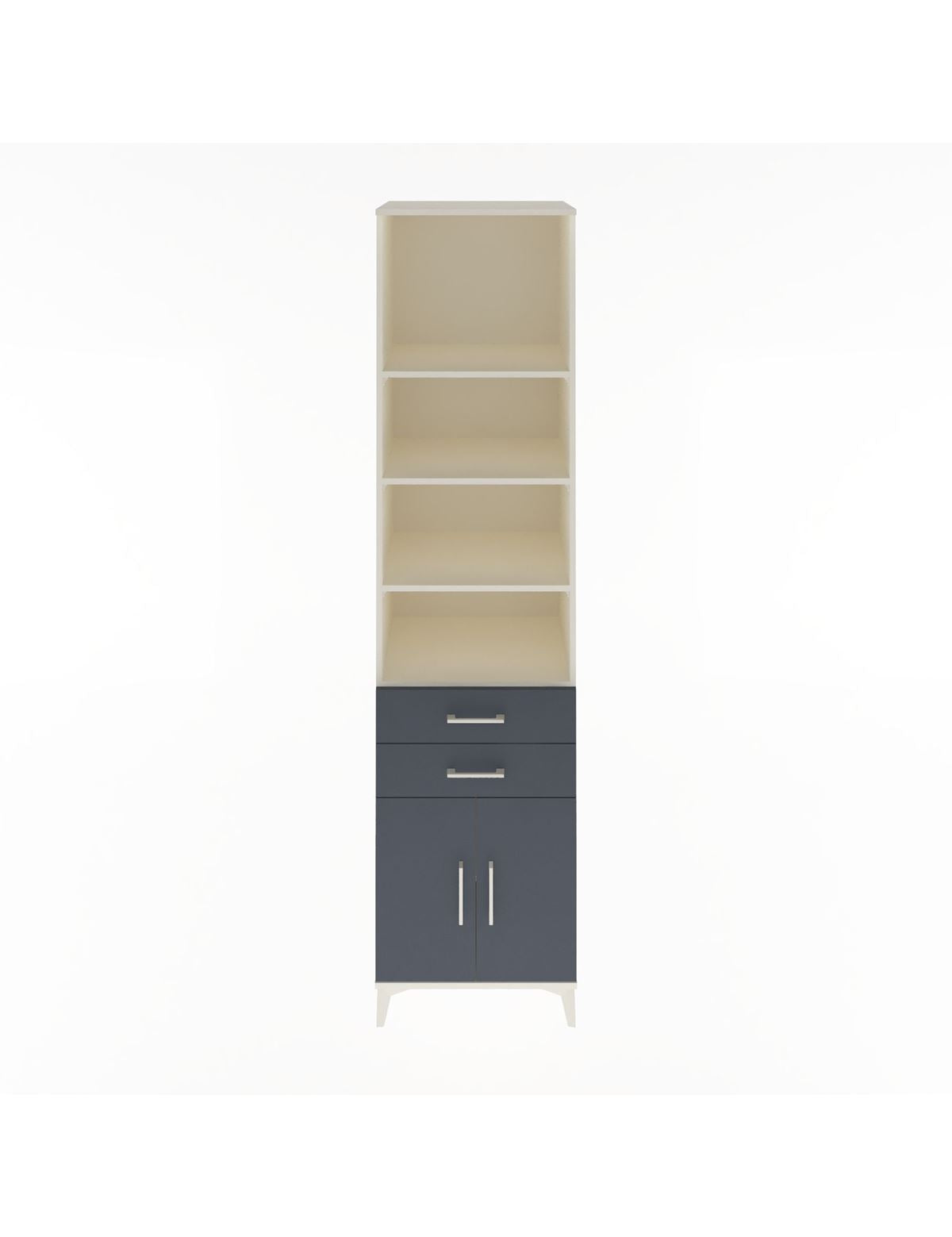 Hyperion Dolap 5 Raflı 2 Çekmeceli 2 Kapaklı 60x44x243 Aytaşı-Antrasit