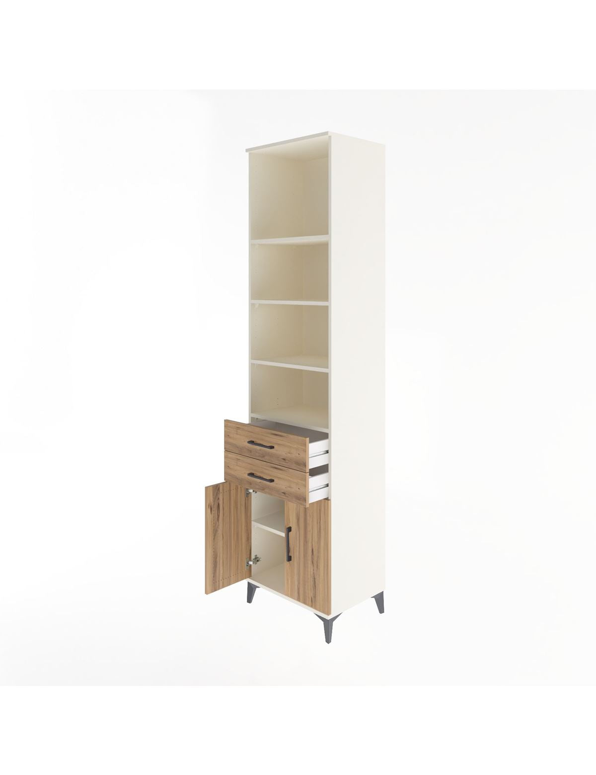 Hyperion Dolap 5 Raflı 2 Çekmeceli 2 Kapaklı 60x44x243 - S65M080V3B