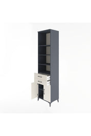 Hyperion Dolap 5 Raflı 2 Çekmeceli 2 Kapaklı 60x44x243 Antrasit-Aytaşı