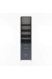 Hyperion Dolap 5 Raflı 2 Çekmeceli 2 Kapaklı 60x44x243 Antrasit-Antrasit