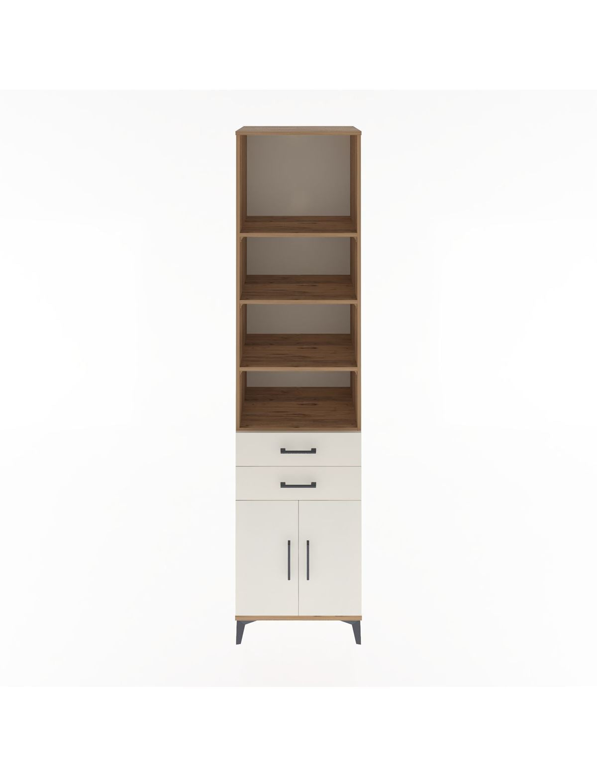 Hyperion Dolap 5 Raflı 2 Çekmeceli 2 Kapaklı 60x44x243 Çam-Aytaşı