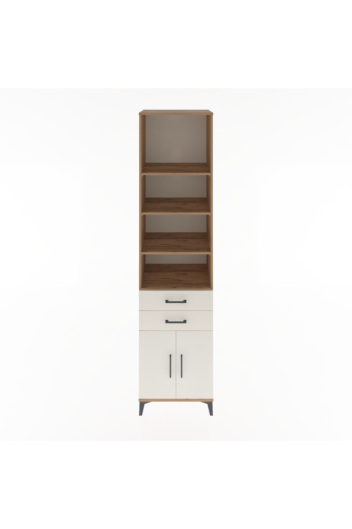 Hyperion Dolap 5 Raflı 2 Çekmeceli 2 Kapaklı 60x44x243 Çam-Aytaşı